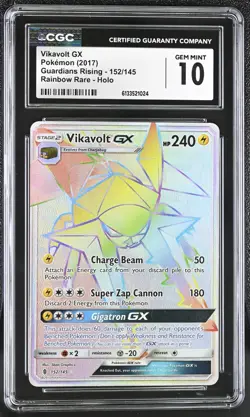 Pokemon Vikavolt GX 152/145 Ultra Rare Guardians Rising - CGC 10 - Image 1