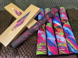 ***LOT x7 PLAY MAT* Pokemon TCG ~ Phantasmal Flames, Sword & Shield, DRI Moltres - Image 1