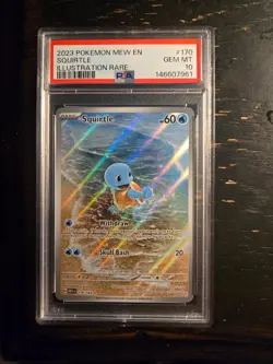 2023 POKEMON MEW EN-151 ILLUSTRATION RARE #170 SQUIRTLE PSA 10 - Image 1
