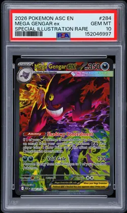 2026 POKEMON ASCENDED HEROES SPECIAL ILLUSTRATION RARE MEGA GENGAR EX PSA 10 - Image 1