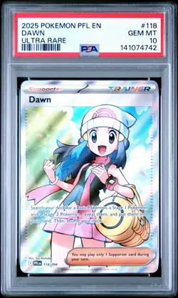 2025 POKEMON PFL EN-PHANTASMAL FLAMES ULTRA RARE #118 DAWN PSA 10 - Image 1
