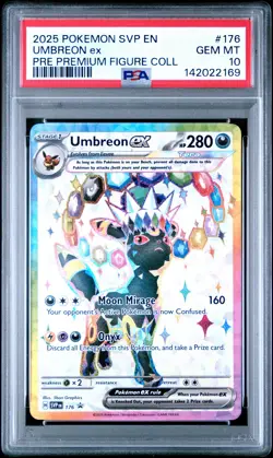 2025 POKEMON SVP PROMO PREMIUM FIGURE COLLECTION #176 UMBREON EX PSA 10 - Image 1