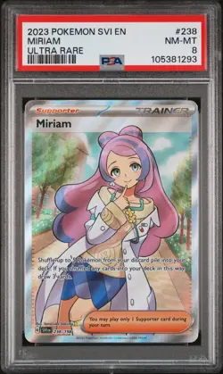 2023 POKEMON SVI EN-SCARLET & VIOLET ULTRA RARE #238 MIRIAM PSA 8 - Image 1