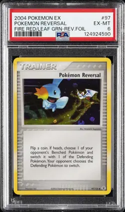 2004 POKEMON EX FIRE RED & LEAF GREEN #97 POKEMON REVERSAL-REVERSE FOIL PSA 6 - Image 1