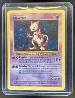 1999 Pokemon Shadowless Mewtwo Holo #10/102 - Image 1