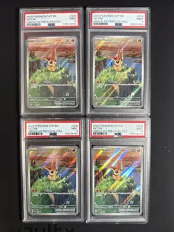 4ct 2025 POKEMON SVP EN-SV BLACK STAR PROMO #208 UNOVA VICTINI ILLUS COLL PSA 9 - Image 1