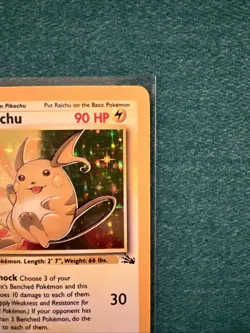 Pokemon Raichu Fossil Unlimited Holo 14/62 NM Near Mint - Image 4
