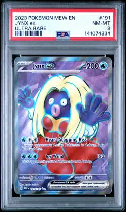 2023 POKEMON MEW EN-151 ULTRA RARE #191 JYNX EX PSA 8 - Image 1