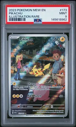 2023 POKEMON MEW EN-151 ILLUSTRATION RARE #173 PIKACHU PSA 9 - Image 1