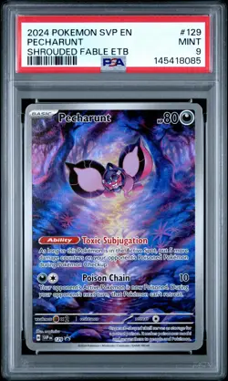 2024 POKEMON SVP EN-SV BLACK STAR PROMO #129 PECHARUNT PSA 9 - Image 1