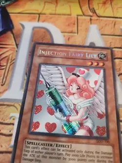 Injection Fairy Lily LOD-100 Secret Rare Hp/Dmg Condition Yugioh - Image 2