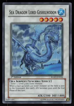 Sea Dragon Lord Gishilnodon RGBT-EN044 Super Rare 1st Edition Yu-Gi-Oh - Image 1