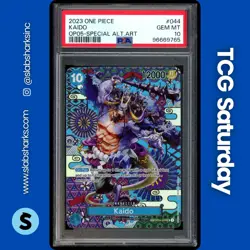 2023 ONE PIECE AWAKENING OF THE NEW ERA #OP04-044 KAIDO SPECIAL ALT ART PSA 10 - Image 1