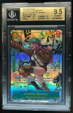 2025 One Piece Jewelry Bonney Manga Art SSP #OP12-118 BGS 9.5 - Image 1