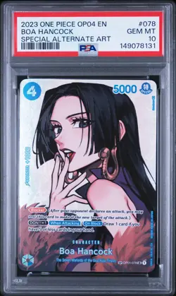 2023 ONE PIECE KINGDOMS OF INTRIGUE SPECIAL ALT ART #078 BOA HANCOCK PSA 10 - Image 1
