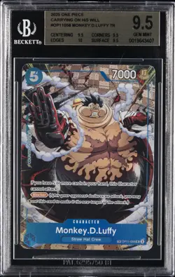 2025 ONE PIECE CARRYING ON HIS WILL TR #OP11058 MONKEY D. LUFFY BGS 9.5 - Image 1
