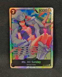 One Piece The Azure Sea's Seven Ms. All Sunday OP14-084 Super Rare Nico Robin - Image 1