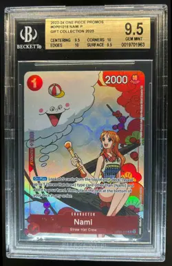 2022-24 One Piece Promos Nami Gift Collection #OP01-016 BGS 9.5 GEM MINT - Image 1
