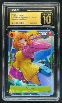2026 One Piece Starter Deck Egghead Stussy Borderless #ST29-006 CGC 10 Pristine - Image 1