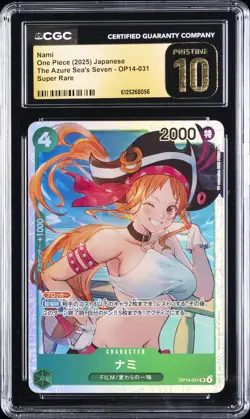 2025 ONE PIECE JAPANESE THE AZURE SEA'S SEVEN, SUPER RARE NAMI CGC 10 PRISTINE - Image 1