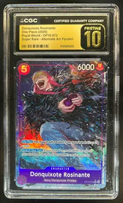 2025 One Piece Donquixote Rosinante Super Rare Alt Art #OP10-072 CGC 10 Pristine - Image 1
