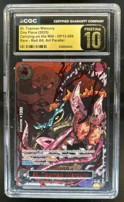 2025 One Piece St. Topman Warcury Red Alt Art Parallel #086 BGS 10 PRISTINE - Image 1