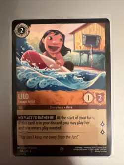 Disney Lorcana Azurite Sea Lilo Escape Artist 2/204 Super Rare Non-Foil - Image 1