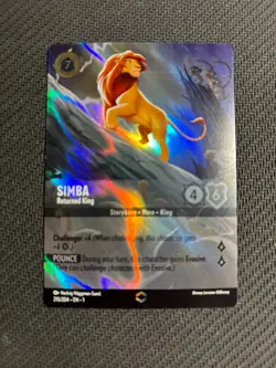 SIMBA RETURNED KING 215/204 DISNEY LORCANA FIRST CHAPTER ENCHANTED RARE 🔥🦁 NM - Image 1