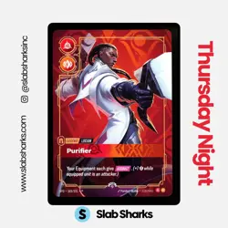 2026 RIFTBOUND SPIRITFORGED METAL PRIZE CARDS #183/221 LUCIAN PURIFIER PROMO - Image 1