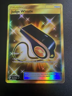 Pokemon Judge Whistle Holo Secret Rare 194/181 Sm-Team Up TCG Card - Image 1