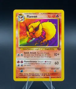 Flareon Pokemon Card Jungle Set 19/64 Rare TCG 1999 WOTC - Image 1