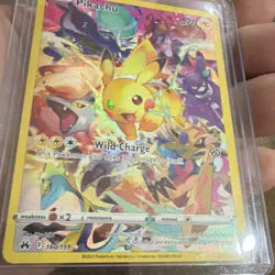 Pokemon Pikachu 160/159 Crown Zenith Secret Rare Holo Wild Charge Card 2023 - Image 5