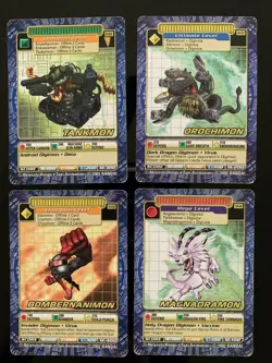 LOT 4 Digimon Cards 2001 Bandai Magnadramon & more St-141, St-133, St-137, St-69 - Image 1