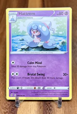 Hattrem 084/192 Non Holo Uncommon SWSH Rebel Clash Pokemon Card NM - Image 1
