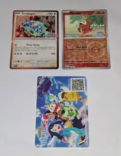 Pokemon Terapagos Horizon Stamped Card 161/191 & Fuecoco 029/191 Stamped SEALED - Image 3