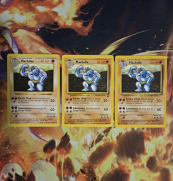 Machoke Pokemon Card Lot - Shadowless - Base Set 2 - Base Set - 3 Cards - Mixed - Image 1