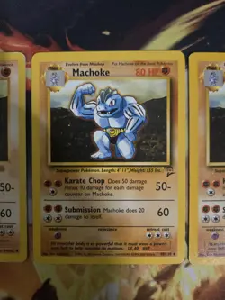 Machoke Pokemon Card Lot - Shadowless - Base Set 2 - Base Set - 3 Cards - Mixed - Image 3