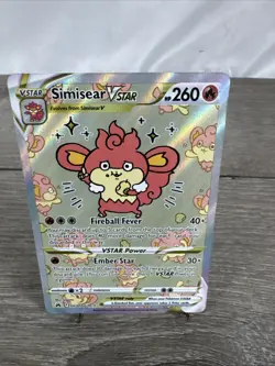 NM Pokemon Crown Zenith Simisear VSTAR Full Art Ultra Rare Holo Card GG37/GG70 - Image 1