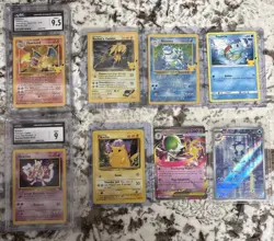 $100 START! Pokemon Card Lot CGC 9.5 Charizard CGC 9 Mewtwo Blastoise Pikachu - Image 1