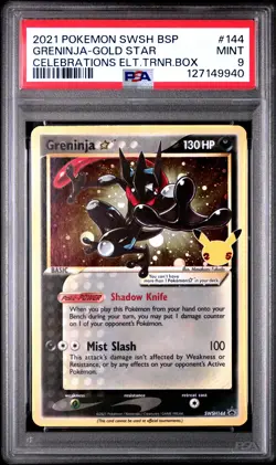 Greninja Star SWSH144 SWSH: Sword & Shield Promo Cards Holo PSA 9 Mint Swirl - Image 1