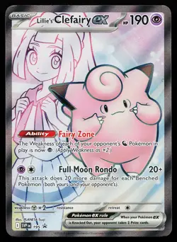 Lillie's Clefairy ex 195 Holo Scarlet & Violet Promo Pokemon Card - Image 1