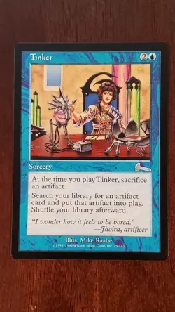 Tinker Urza's Legacy EX/LP #45 MTG Magic the Gathering Sorcery Uncommon - Image 1