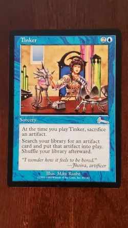 Tinker Urza's Legacy EX/LP #45 MTG Magic the Gathering Sorcery Uncommon - Image 3