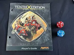 Magic the Gathering 10th Edition Red & Blue Spindown Dice & Player’s Guide Rare - Image 2