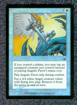 MTG Angelic Favor Nemesis FOIL White Uncommon Unplayed Near MInt - Image 1