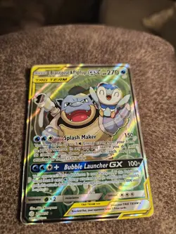 2019 Pokemon Sun & Moon Cosmic Eclipse Blastoise Piplup Tag Team #215/236 - Image 2