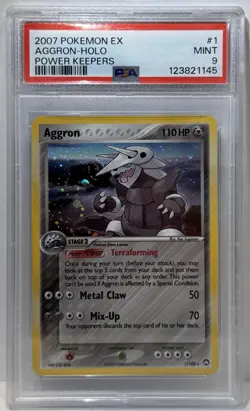 2007 Pokemon EX Aggron Holo Power Keepers PSA 9 Mint Nose Swirl 🌀 - Image 1