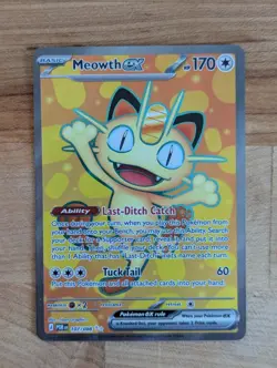 Pokemon TCG Perfect Order Meowth Ex Full Art 107/088 Mint Fresh Pull - Image 1