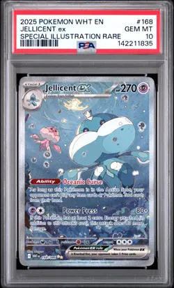 2025 POKEMON WHT EN-WHITE FLARE SPECIAL ILLUSTRATION RARE JELLICENT EX PSA 10 - Image 1