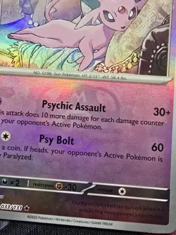 Pokemon TCG Espeon 33/131 Masterball Reverse Holo - Prismatic Evolutions NM/M - Image 2